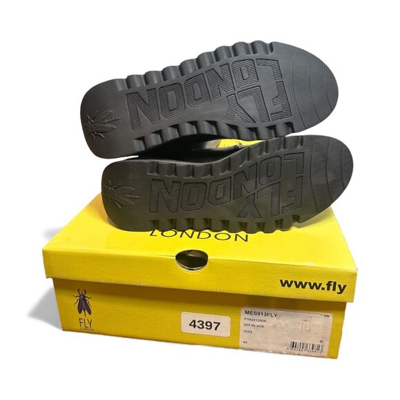 Fly London MES 2 Buckle Moto Leather Mid-Calf Boots Women’s 40 Zip RUG Sole - Picture 11 of 12